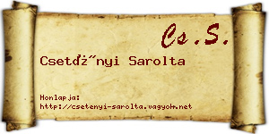 Csetényi Sarolta névjegykártya