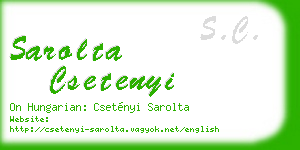 sarolta csetenyi business card