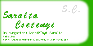 sarolta csetenyi business card